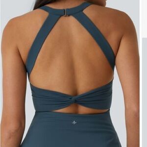 HALARA Backless meridian blue Dress size medium NWT